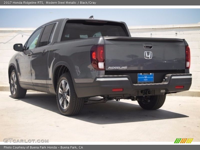 Modern Steel Metallic / Black/Gray 2017 Honda Ridgeline RTS