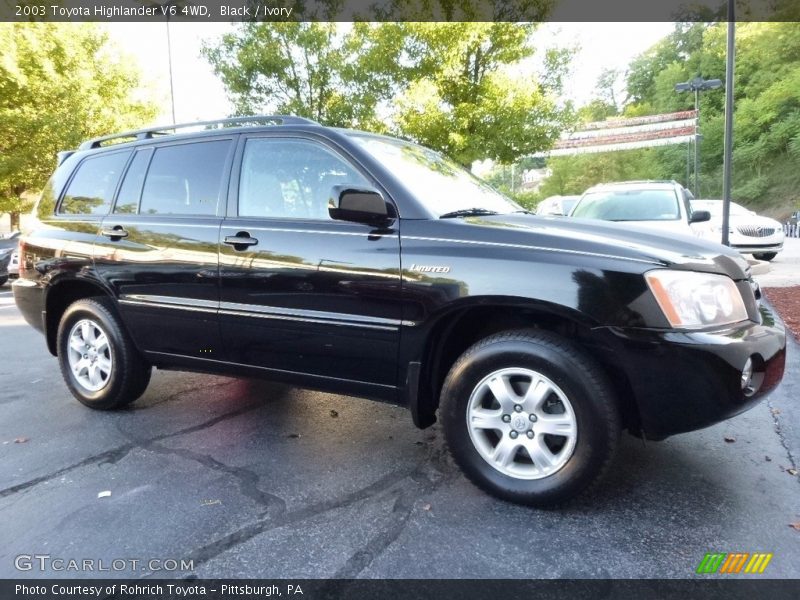 Black / Ivory 2003 Toyota Highlander V6 4WD