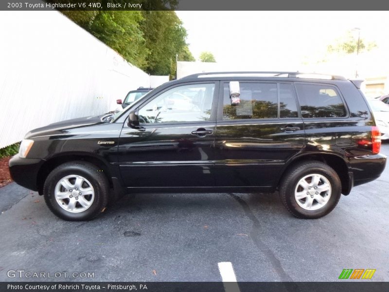 Black / Ivory 2003 Toyota Highlander V6 4WD
