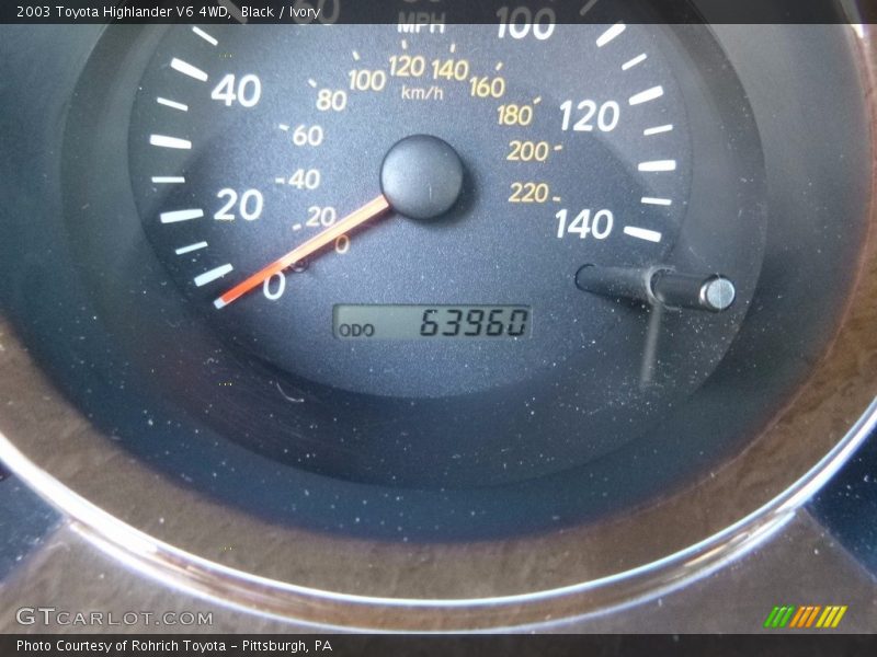 Black / Ivory 2003 Toyota Highlander V6 4WD