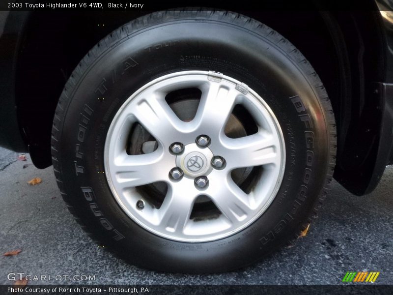 Black / Ivory 2003 Toyota Highlander V6 4WD