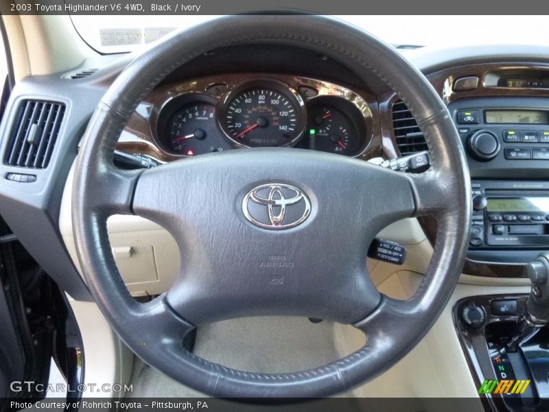 Black / Ivory 2003 Toyota Highlander V6 4WD