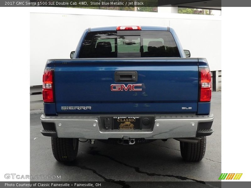 Stone Blue Metallic / Jet Black 2017 GMC Sierra 1500 SLE Double Cab 4WD