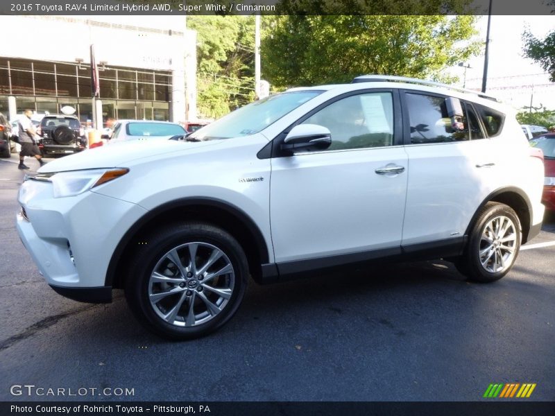 Super White / Cinnamon 2016 Toyota RAV4 Limited Hybrid AWD