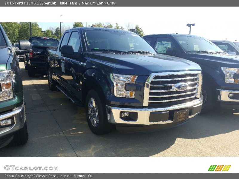 Blue Jeans / Medium Earth Gray 2016 Ford F150 XL SuperCab