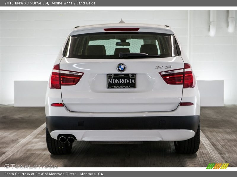Alpine White / Sand Beige 2013 BMW X3 xDrive 35i