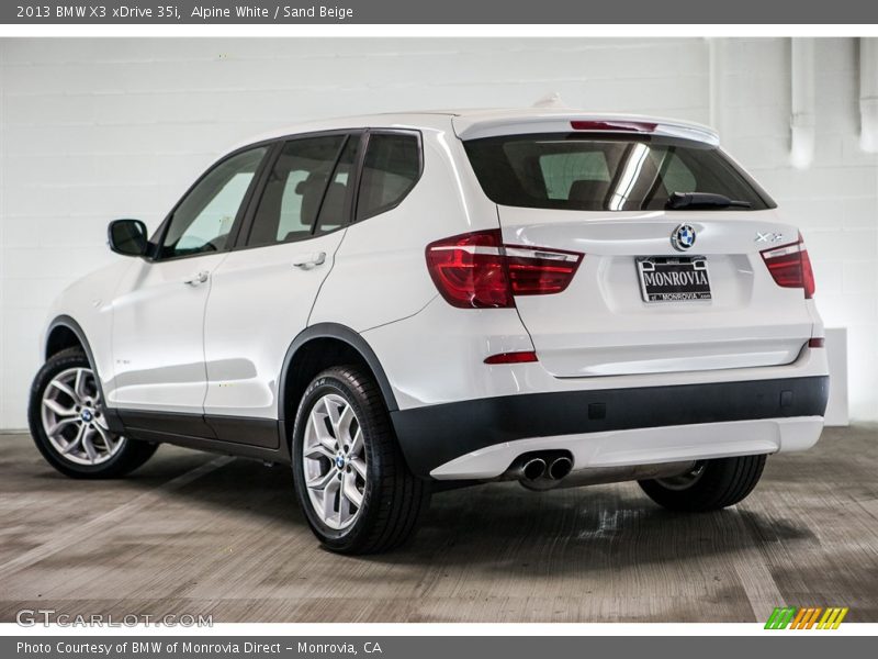 Alpine White / Sand Beige 2013 BMW X3 xDrive 35i