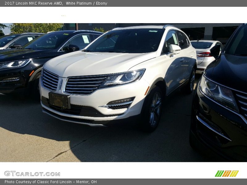 White Platinum / Ebony 2017 Lincoln MKC Reserve AWD