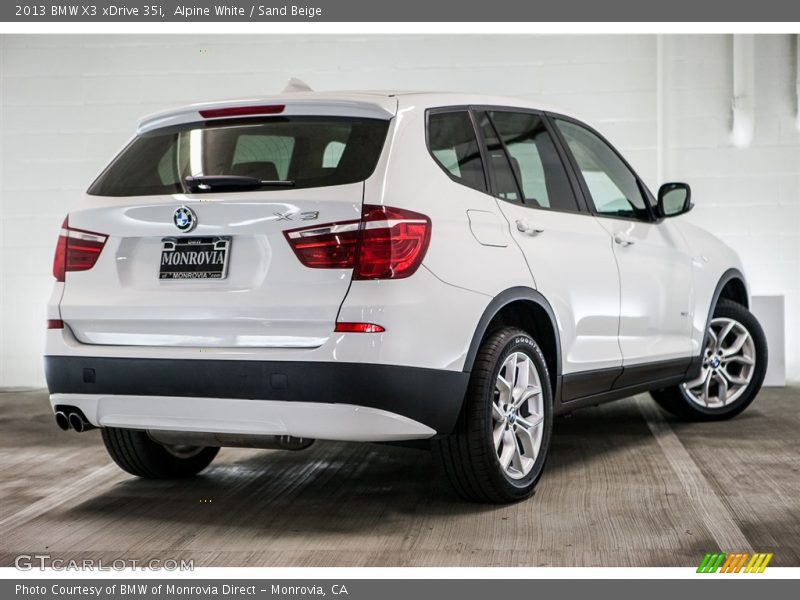 Alpine White / Sand Beige 2013 BMW X3 xDrive 35i