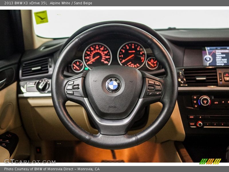 Alpine White / Sand Beige 2013 BMW X3 xDrive 35i