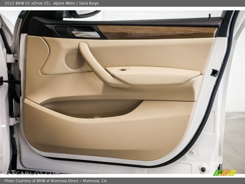 Alpine White / Sand Beige 2013 BMW X3 xDrive 35i