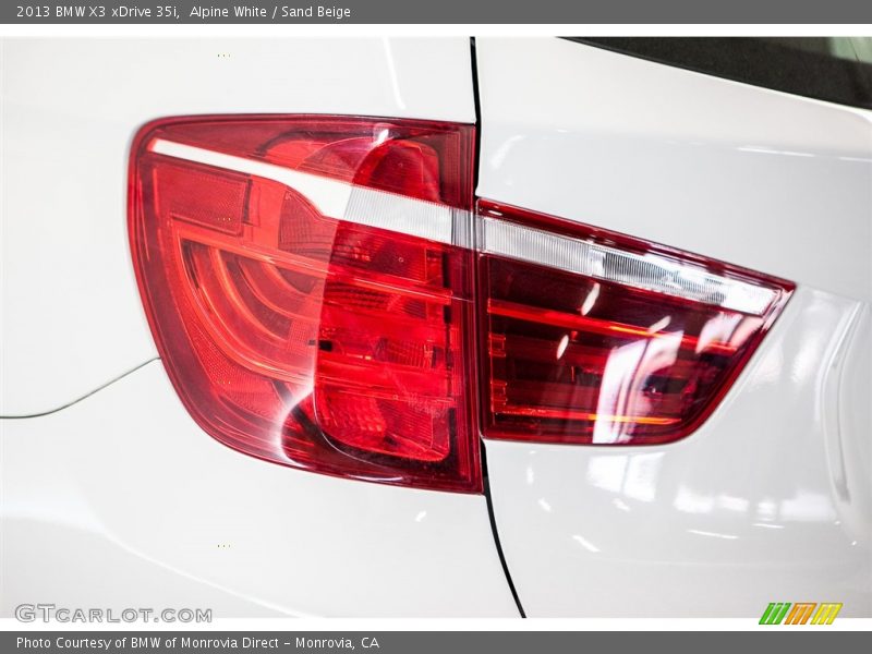 Alpine White / Sand Beige 2013 BMW X3 xDrive 35i