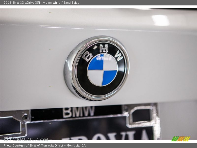 Alpine White / Sand Beige 2013 BMW X3 xDrive 35i