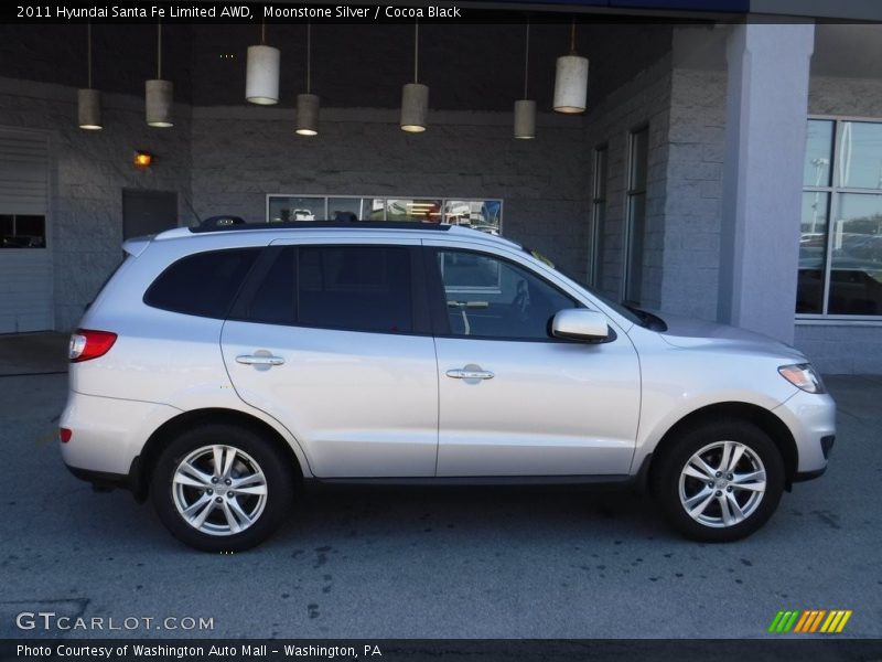 Moonstone Silver / Cocoa Black 2011 Hyundai Santa Fe Limited AWD