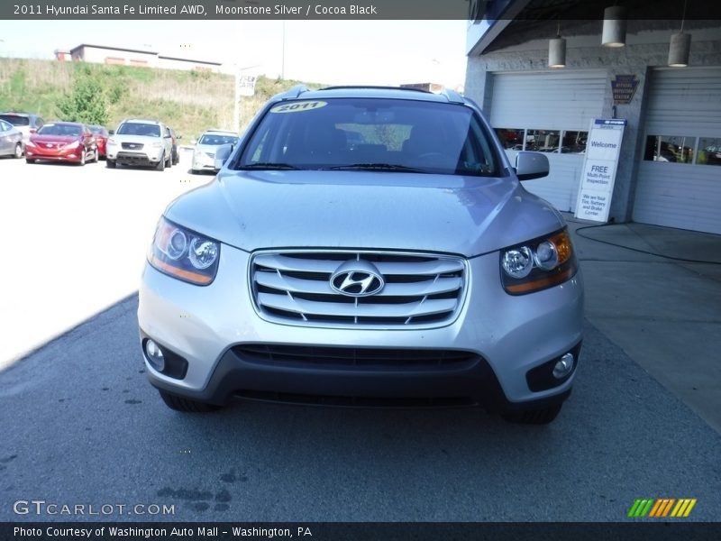 Moonstone Silver / Cocoa Black 2011 Hyundai Santa Fe Limited AWD
