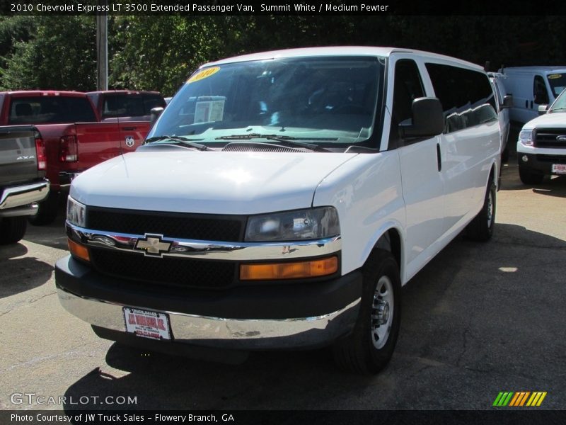 Summit White / Medium Pewter 2010 Chevrolet Express LT 3500 Extended Passenger Van