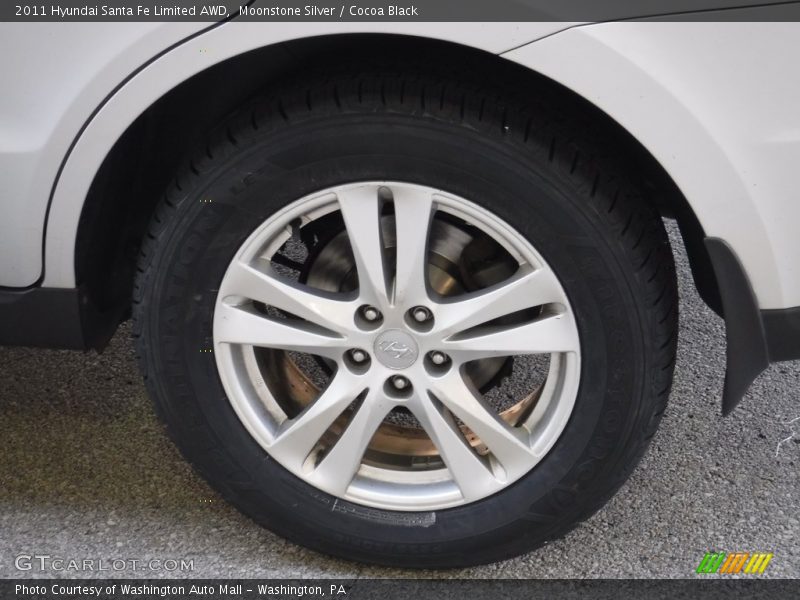 Moonstone Silver / Cocoa Black 2011 Hyundai Santa Fe Limited AWD