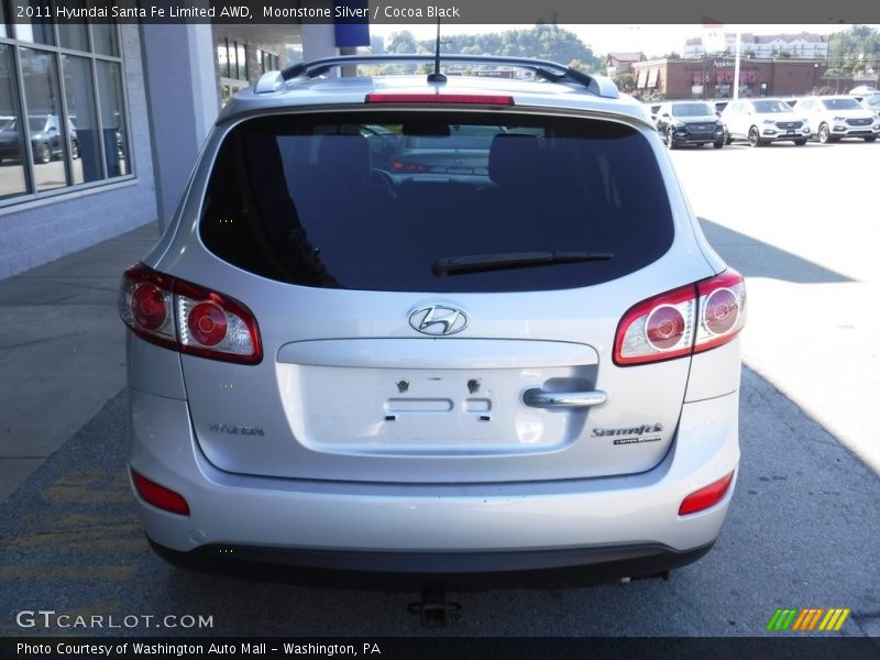 Moonstone Silver / Cocoa Black 2011 Hyundai Santa Fe Limited AWD