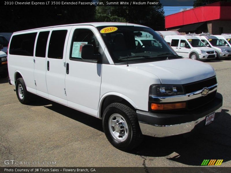 Summit White / Medium Pewter 2010 Chevrolet Express LT 3500 Extended Passenger Van