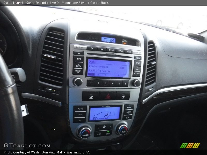 Moonstone Silver / Cocoa Black 2011 Hyundai Santa Fe Limited AWD