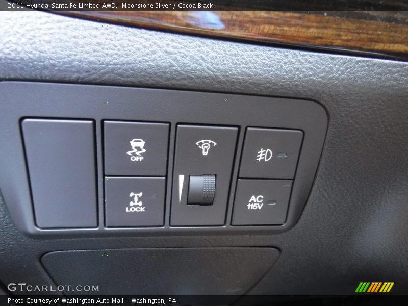 Moonstone Silver / Cocoa Black 2011 Hyundai Santa Fe Limited AWD