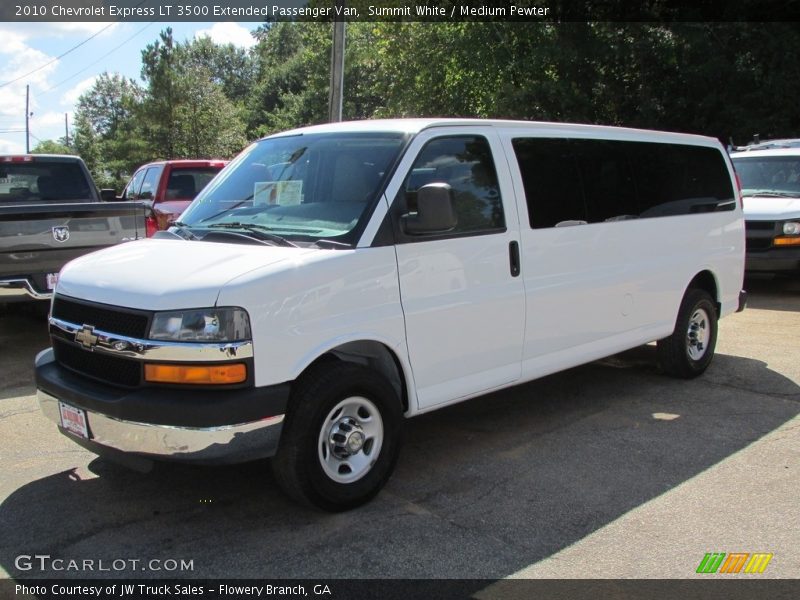 Summit White / Medium Pewter 2010 Chevrolet Express LT 3500 Extended Passenger Van