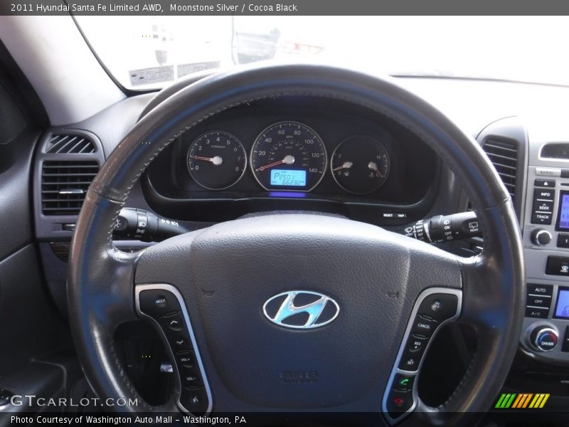 Moonstone Silver / Cocoa Black 2011 Hyundai Santa Fe Limited AWD