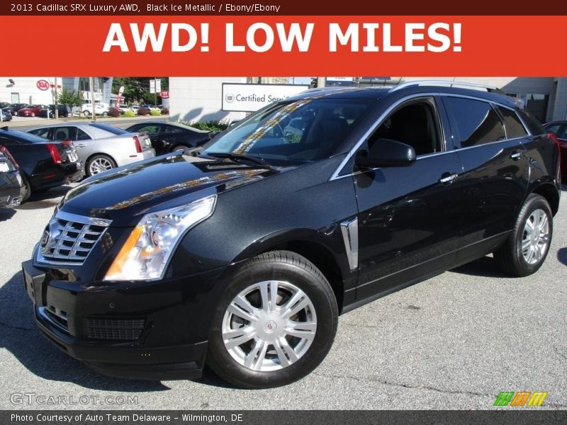 Black Ice Metallic / Ebony/Ebony 2013 Cadillac SRX Luxury AWD