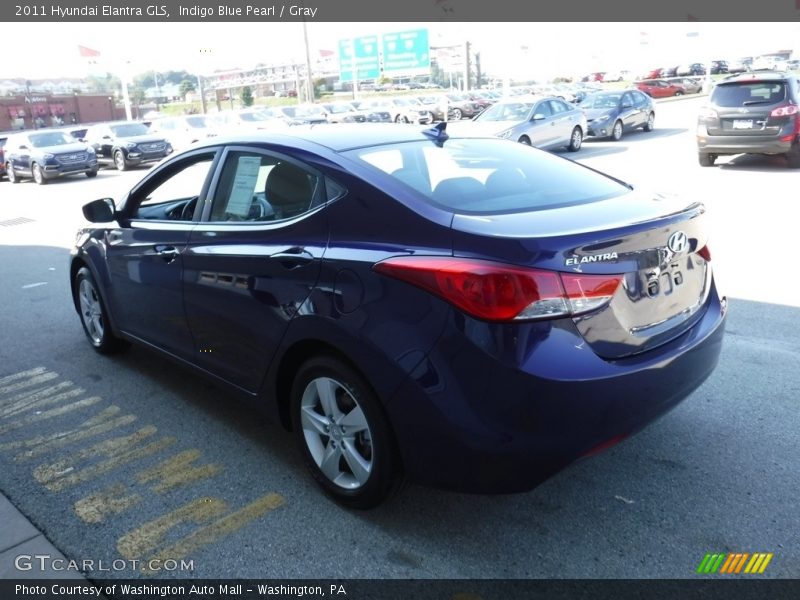 Indigo Blue Pearl / Gray 2011 Hyundai Elantra GLS