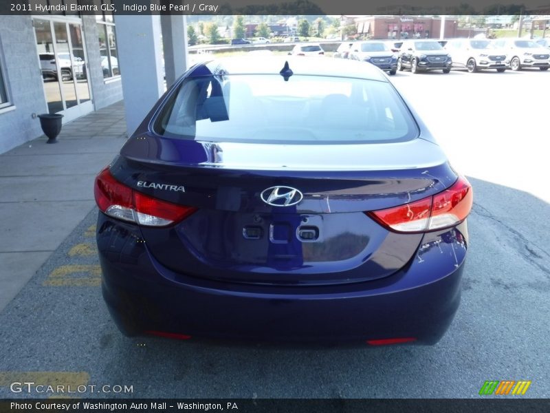 Indigo Blue Pearl / Gray 2011 Hyundai Elantra GLS