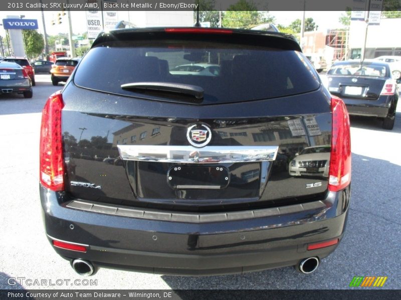 Black Ice Metallic / Ebony/Ebony 2013 Cadillac SRX Luxury AWD