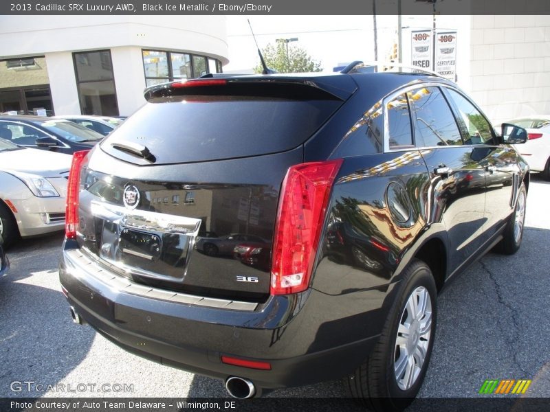Black Ice Metallic / Ebony/Ebony 2013 Cadillac SRX Luxury AWD