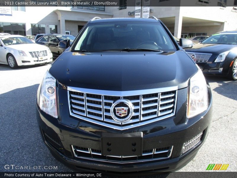Black Ice Metallic / Ebony/Ebony 2013 Cadillac SRX Luxury AWD