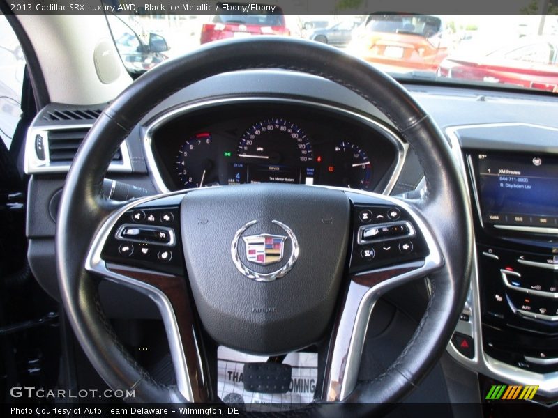 Black Ice Metallic / Ebony/Ebony 2013 Cadillac SRX Luxury AWD