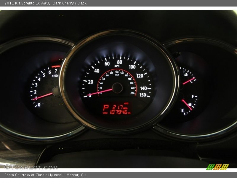 Dark Cherry / Black 2011 Kia Sorento EX AWD