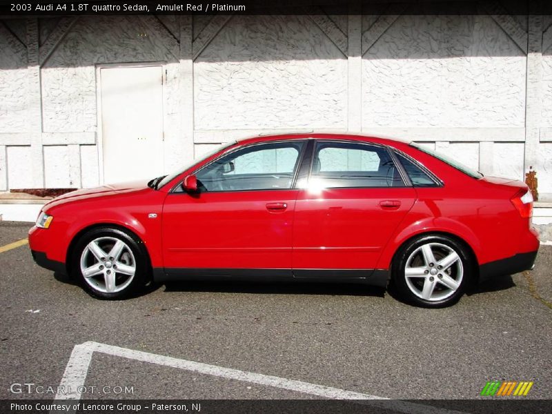 Amulet Red / Platinum 2003 Audi A4 1.8T quattro Sedan