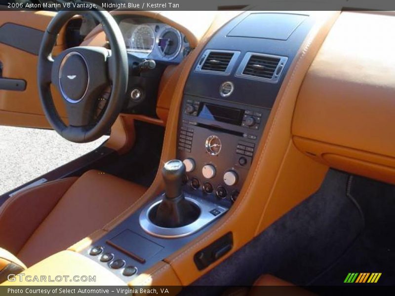Midnight Blue / Kestrel Tan 2006 Aston Martin V8 Vantage