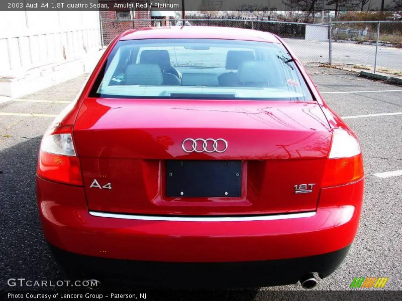 Amulet Red / Platinum 2003 Audi A4 1.8T quattro Sedan
