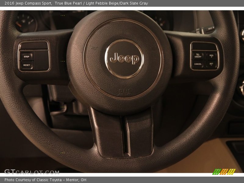 True Blue Pearl / Light Pebble Beige/Dark Slate Gray 2016 Jeep Compass Sport