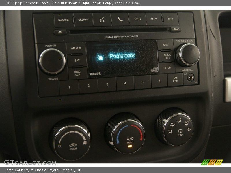 True Blue Pearl / Light Pebble Beige/Dark Slate Gray 2016 Jeep Compass Sport