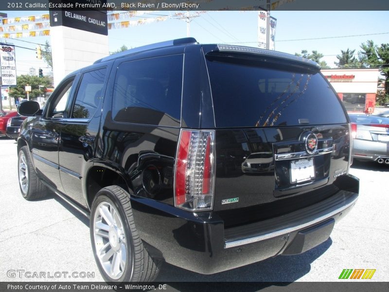 Black Raven / Ebony/Ebony 2012 Cadillac Escalade Premium AWD