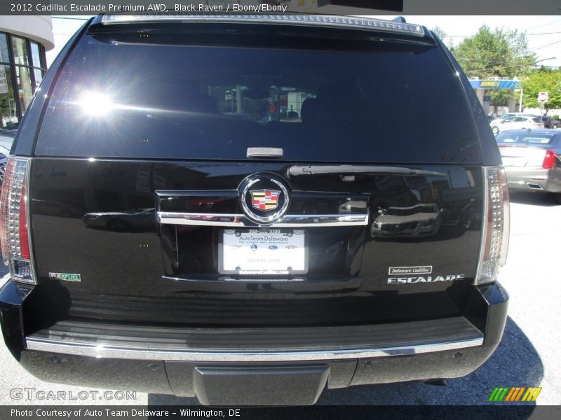 Black Raven / Ebony/Ebony 2012 Cadillac Escalade Premium AWD