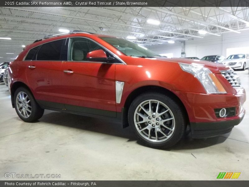 Crystal Red Tintcoat / Shale/Brownstone 2015 Cadillac SRX Performance AWD