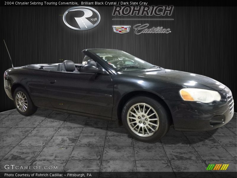 Brilliant Black Crystal / Dark Slate Gray 2004 Chrysler Sebring Touring Convertible