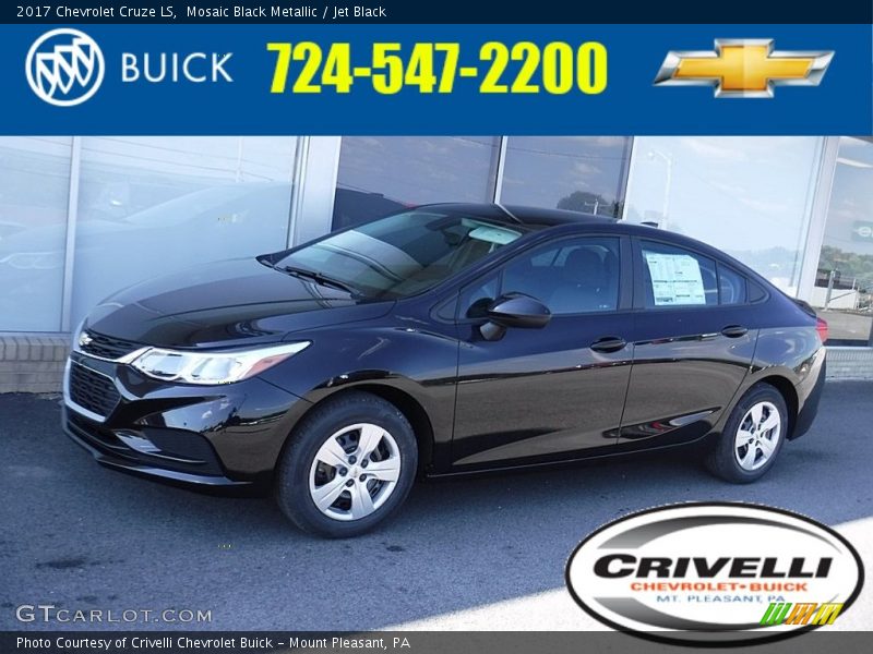 Mosaic Black Metallic / Jet Black 2017 Chevrolet Cruze LS
