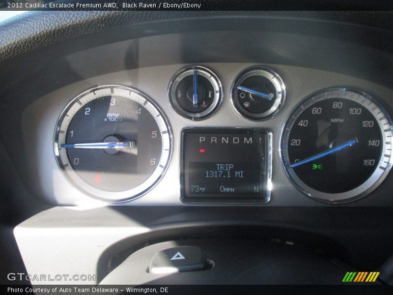 Black Raven / Ebony/Ebony 2012 Cadillac Escalade Premium AWD