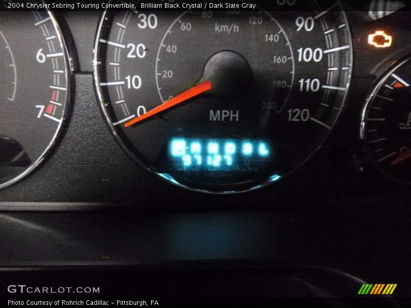 Brilliant Black Crystal / Dark Slate Gray 2004 Chrysler Sebring Touring Convertible