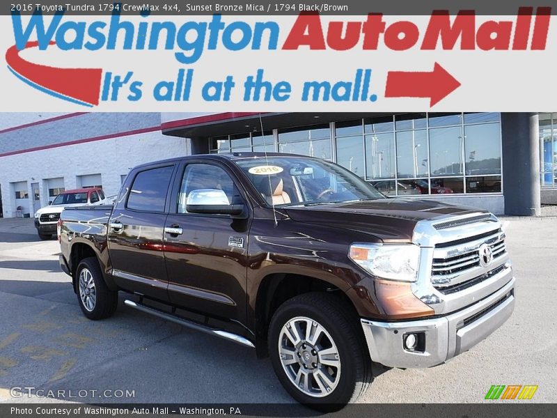 Sunset Bronze Mica / 1794 Black/Brown 2016 Toyota Tundra 1794 CrewMax 4x4