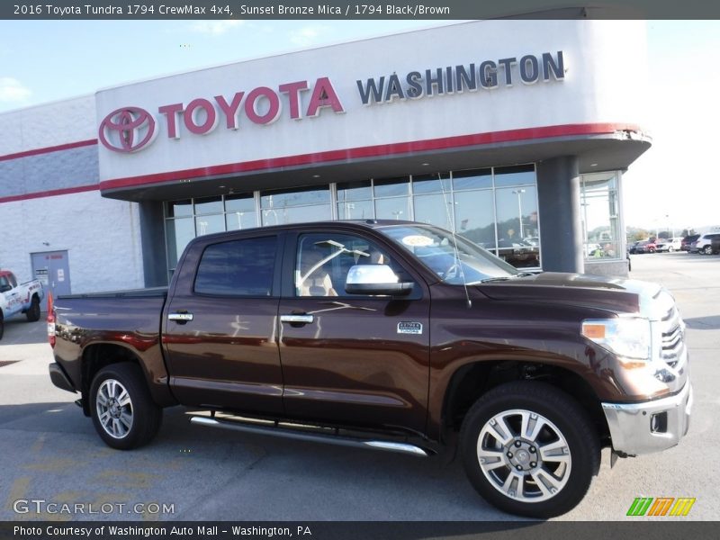 Sunset Bronze Mica / 1794 Black/Brown 2016 Toyota Tundra 1794 CrewMax 4x4