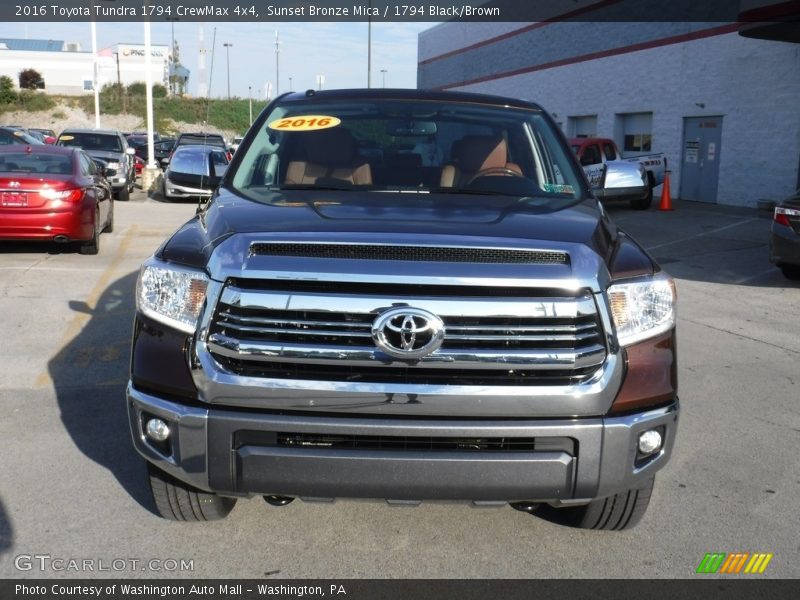 Sunset Bronze Mica / 1794 Black/Brown 2016 Toyota Tundra 1794 CrewMax 4x4